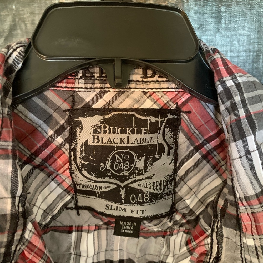 Mens button up plaid XL shirt